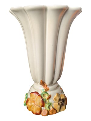 Lot 149 - CLARICE CLIFF - 1930S POTTERY VASE WITH 'MY GARDEN' DESIGN