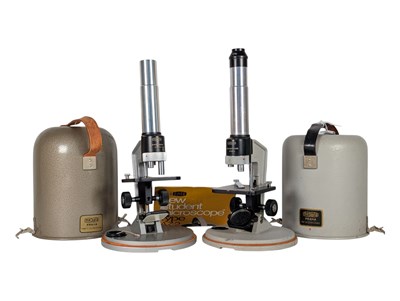 Lot 397 - MEOPTA - TWO MID 20TH CENTURY STUDENT'S MICROSCOPES