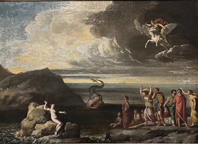 Lot 432 - LATE 18TH CENTURY NORTH ITALIAN SCHOOL OIL ON CANVAS MYTHOLOGICAL PAINTING