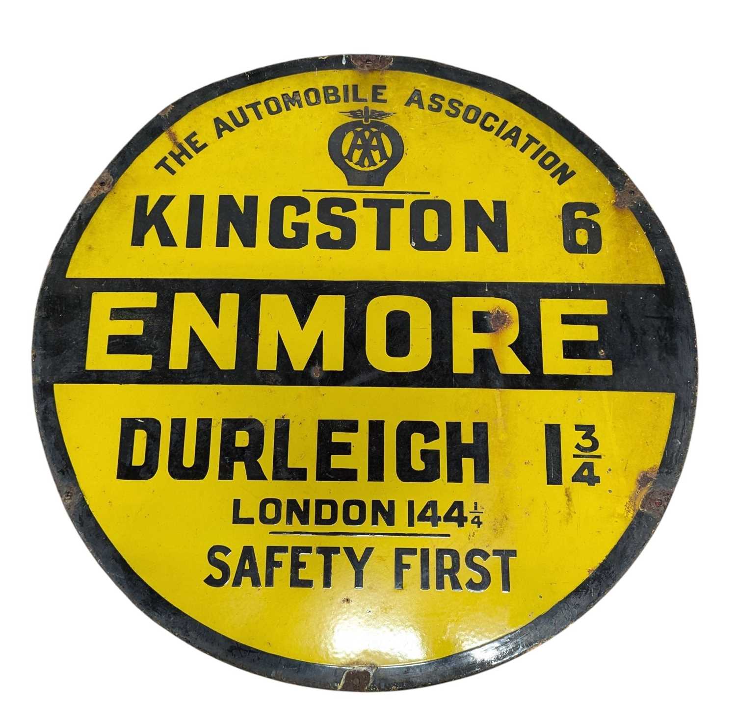 Lot 180 - AA ROAD SIGN FOR KINGSTON 6 ENMORE DURLEIGH