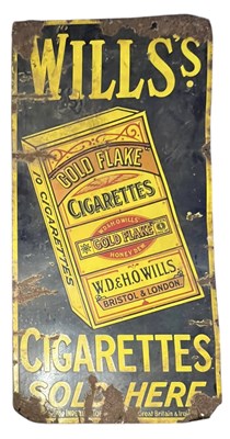 Lot 245 - WILLS'S GOLD FLAKE CIGARETTES - ADVERTISING ENAMEL SIGN
