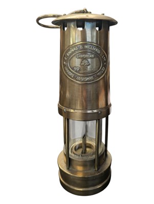 Lot 176 - 20TH CENTURY VINTAGE WELSH BRASS AND COPPER MINERS LAMP