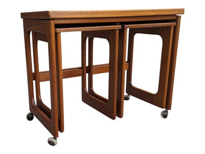 Lot 848 - MCINTOSH OF KIRKCALDY - RETRO MID 20TH CENTURY MCINTOSH NEST OF TABLES