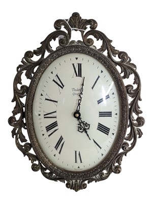 Lot 174 - 20TH CENTURY VINTAGE VEDETTE WALL CLOCK WITH BREVETTATO ROCOCO STYLE FRAME