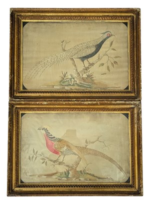 Lot 118 - PAIR OF 20TH CENTURY JAPANESE MEIJI PERIOD SILK NEEDELWORK EMBROIDERY