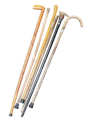 Lot 457 - COLLECTION VINTAGE 20TH CENTURY HAND MADE WALKING STICKS