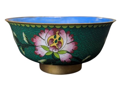 Lot 451 - CHINESE 20TH CENTURY VINTAGE CLOISONNE BOWL