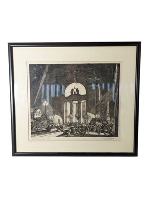 Lot 452 - WILLIAM MARTIN LARKINS (1901-1974) - 20TH CENTURY 'BUSH HOUSE BY NIGHT' NO. 5 SIGNED ETCHING