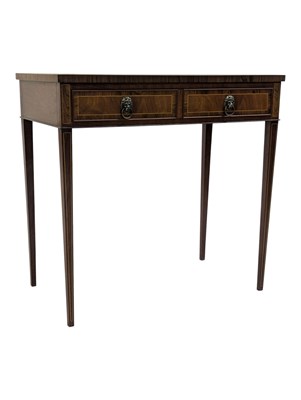 Lot 941 - GEORGE III REVIVAL MAHOGANY WRITING DESK