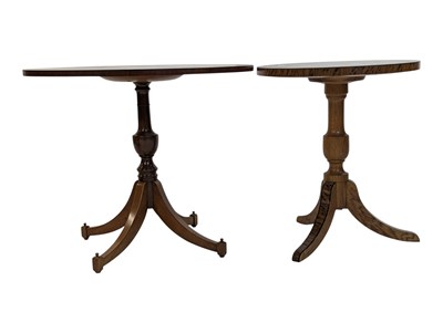 Lot 938 - TWO REGENCY REVIVAL TRIPOD SIDE TABLES