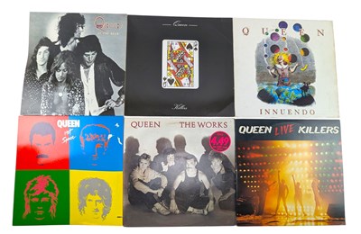 Lot 14 - QUEEN - SELECTION OF 6 VINYL RECORD ALBUMS