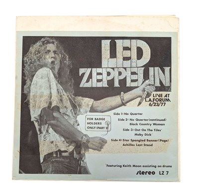 Lot 77 - LED ZEPPELIN - LIVE AT THE L.A FORUM 6/23/77 - UNOFFICIAL RELEASE