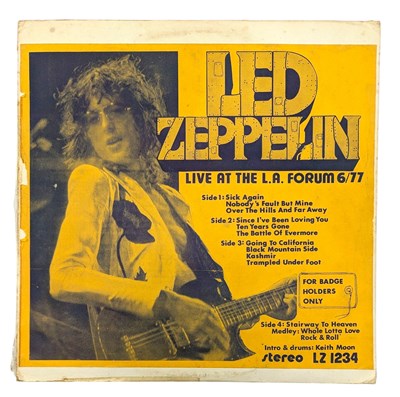 Lot 79 - LED ZEPPELIN - LIVE AT THE L.A FORUM 6/77 - UNOFFICIAL RELEASE