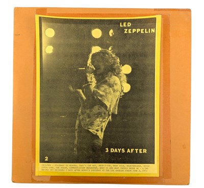 Lot 78 - LED ZEPPELIN - 3 DAYS AFTER L.A FORUM - UNOFFICIAL VINYL RELEASE
