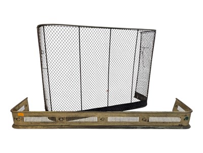 Lot 915 - 19TH CENTURY BRASS FIRE FENDER KERB & ANOTHER