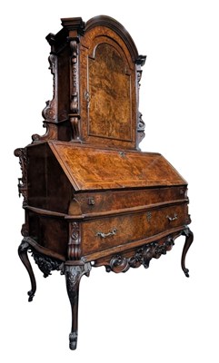 Lot 299 - CONTINENTAL, POSSIBLY NORTHERN EUROPE, 18TH CENTURY CARVED WALNUT SECRETAIRE