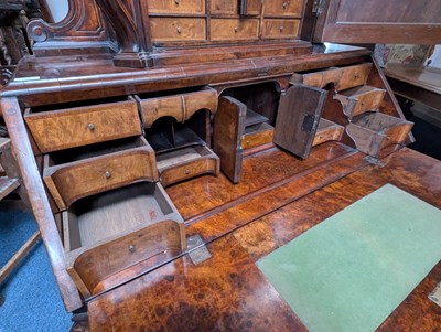 Lot 299 - CONTINENTAL, POSSIBLY NORTHERN EUROPE, 18TH CENTURY CARVED WALNUT SECRETAIRE