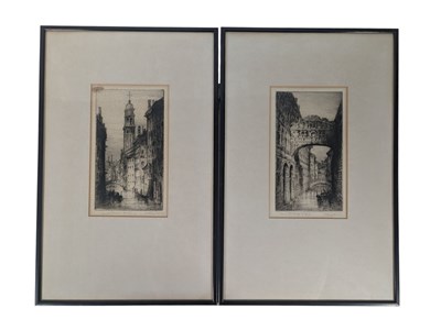 Lot 200 - JAMES ALPHEGE BREWER (1881-1946) - TWO EARLY 20TH CENTURY SIGNED MONOCHROME ETCHINGS