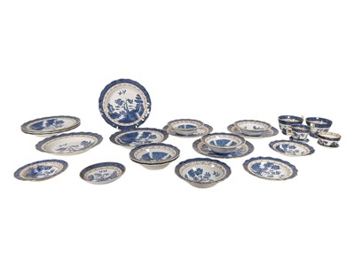 Lot 11 - BOOTHS - 20TH CENTURY PORCELAIN REAL OLD WILLOW PART DINNER SERVICE