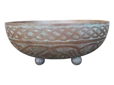 Lot 244 - 20TH CENTURY NIGERIAN ENGRAVED COPPER BOWL