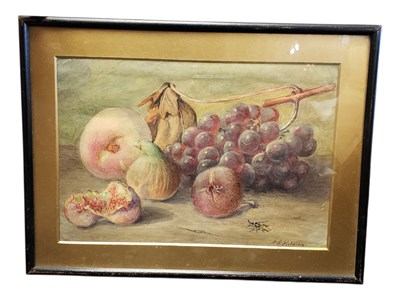 Lot 237 - AGNES L. HOLDING (1880-1940) - EARLY 20TH CENTURY STILL LIFE WATERCOLOUR PAINTING