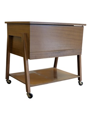 Lot 877 - ARNOLD FURNITURE - MID CENTURY TEAK SEWING BOX