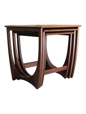 Lot 878 - G-PLAN FURNITURE ASTRO TEAK WOOD NEST OF TABLES