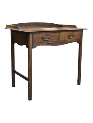 Lot 1075 - 19TH CENTURY OAK ARTS & CRAFTS WRITING TABLE DESK