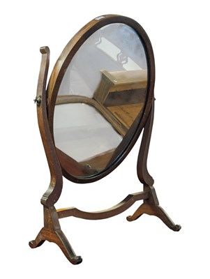 Lot 1071 - VICTORIAN 19TH CENTURY TOILET SWING MIRROR & EDWARDIAN SIDE TABLE