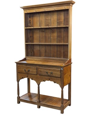 Lot 1058 - 19TH CENTURY SOLID OAK WELSH DRESSER SIDEBOARD