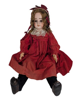 Lot 21 - DOLLS - GERMAN ARMAND MARSEILLE BISQUE HEADED DOLL