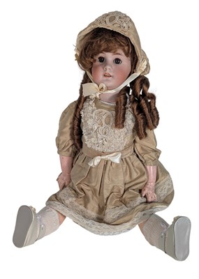 Lot 22 - DOLLS - GERMAN FRENCH DEP BISQUE HEADED DOLL
