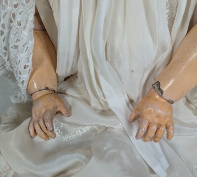 Lot 37 - DOLLS - GERMAN SIMON & HALBIG BSQUE HEADED DOLL