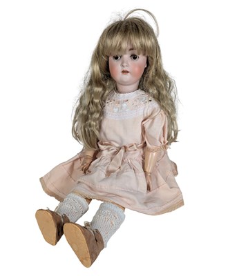 Lot 43 - DOLLS - GERMAN HERTEL SCHWAB BISQUE HEADED DOLL
