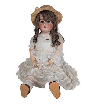 Lot 45 - DOLLS - ANTIQUE GERMAN SIMON & HALBIG BISQUE HEADED DOLL