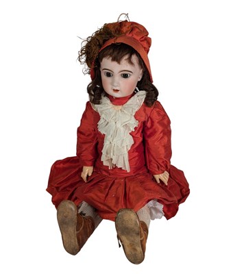 Lot 47 - DOLLS - 19TH CENTURY TETE JUMEAU GERMAN BISQUE HEADED DOLL
