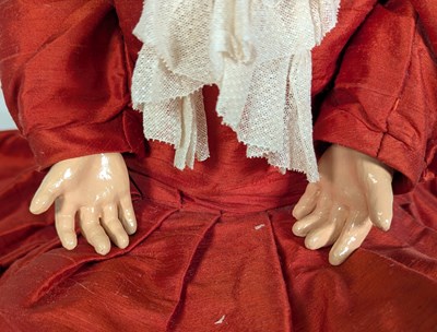 Lot 47 - DOLLS - 19TH CENTURY TETE JUMEAU GERMAN BISQUE HEADED DOLL