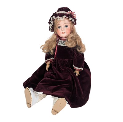 Lot 49 - DOLLS - ANTIQUE GERMAN BERGMANN WALTERHAUSEN NISQUE HEADED DOLL