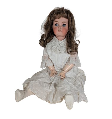 Lot 51 - DOLLS - ANTIQUE GERMAN FRENCH BISQUE HEADED DOLL