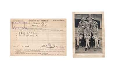 Lot 6 - FROM REG VARNEY'S ESTATE - VARNEY'S SERVICE RECORD & PICTURE