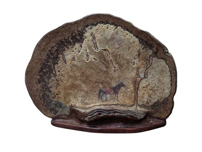 Lot 218 - LARGE LATE 20TH CENTURY MUSHROOM / FUNGUS WITH PRIMITIVE PAINTING DECORATION