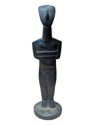 Lot 217 - 20TH CENTURY CYCLADIC PATINATED BRASS FIGURE OF A NUDE WOMAN
