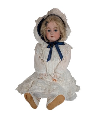 Lot 52 - DOLLS - ANTIQUE GERMAN FRENCH BISQUE HEADED DOLL