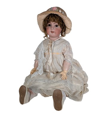 Lot 53 - DOLLS - ANTIQUE GERMAN DEP BISQUE HEADED DOLL