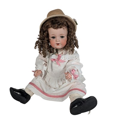 Lot 54 - DOLLS - ANTIQUE GERMAN ARMAND MARSEILLE BISQUE HEADED DOLL