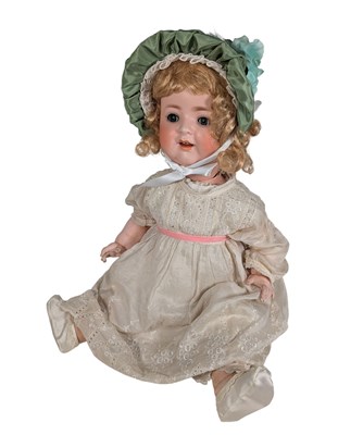Lot 56 - DOLLS - GERMAN PORZELLANFABRIK-BURGGRUB BISQUE HEADED DOLL