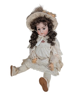Lot 64 - DOLLS - GERMAN SIMON & HALBIG BISQUE HEADED DOLL