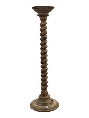 Lot 1095 - 20TH CENTURY BARLEY TWIST JARDINERE TORCHERE PLANT STAND