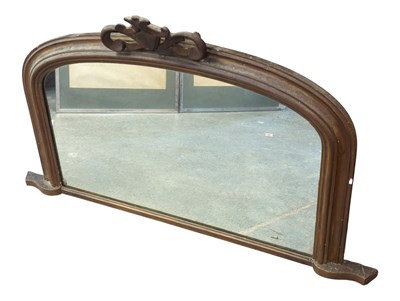 Lot 1100 - 19TH CENTURY GILTWOOD OVER MANTEL MIRROR