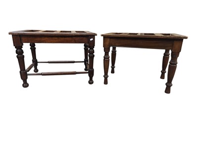 Lot 1082 - 19TH CENTURY VICTORIAN MAHOGANY LUGGAGE STAND RACK & ANOTHER